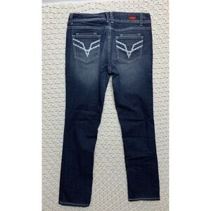 VIGOLD Jeans Women's 7/8 Straight Blue Denim  5-Pockets Waist'32‎ L31